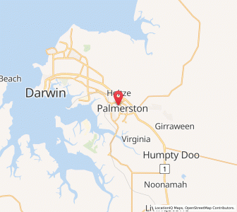 Map of Palmerston, Northern Territory