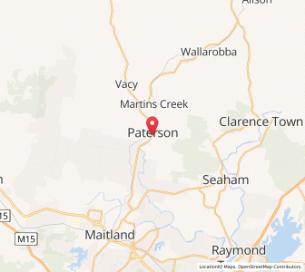 Map of Paterson, New South Wales