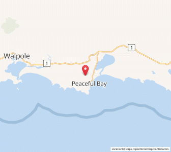 Map of Peaceful Bay, Western Australia