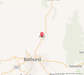 Map of Peel, New South Wales