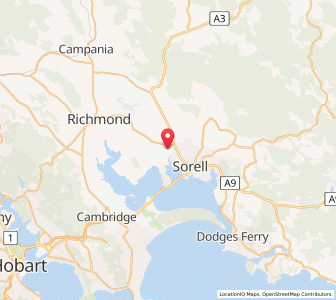 Map of Penna, TasmaniaTasmania