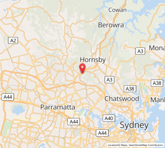 Map of Pennant Hills, New South Wales