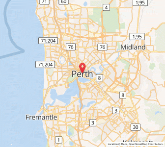 Map of Perth, Western Australia