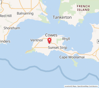 Map of Phillip Island, VictoriaVictoria