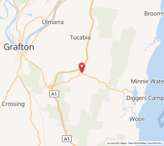 Map of Pillar Valley, New South Wales