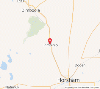 Map of Pimpinio, VictoriaVictoria