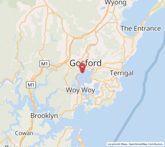 Map of Point Clare, New South Wales