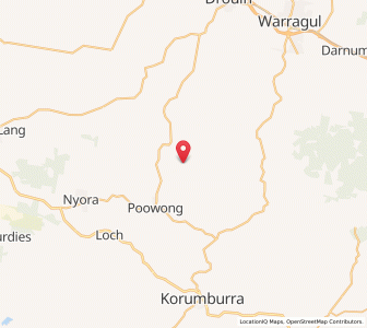 Map of Poowong North, VictoriaVictoria