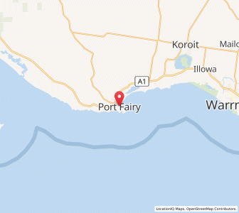 Map of Port Fairy, VictoriaVictoria