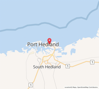 Map of Port Hedland, Western Australia