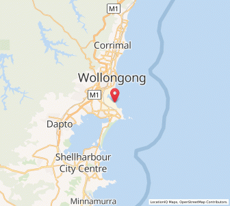 Map of Port Kembla, New South Wales