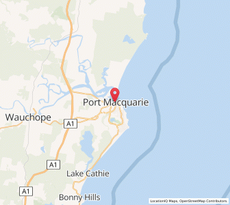 Map of Port Macquarie, New South Wales