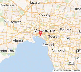 Map of Port Melbourne, VictoriaVictoria