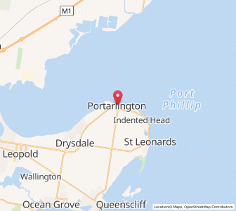 Map of Portarlington, VictoriaVictoria