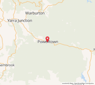 Map of Powelltown, VictoriaVictoria