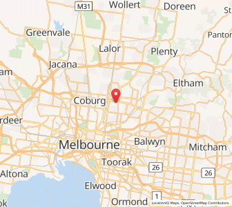 Map of Preston, VictoriaVictoria