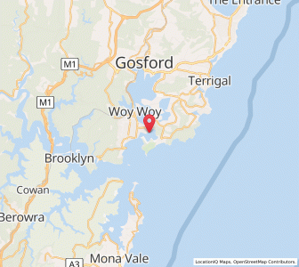 Map of Pretty Beach, New South Wales