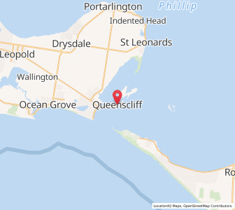 Map of Queenscliff, VictoriaVictoria