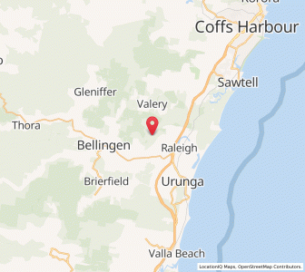 Map of Raleigh, New South Wales