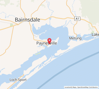 Map of Raymond Island, VictoriaVictoria