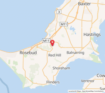 Map of Red Hill, VictoriaVictoria