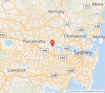 Map of Rhodes, New South Wales