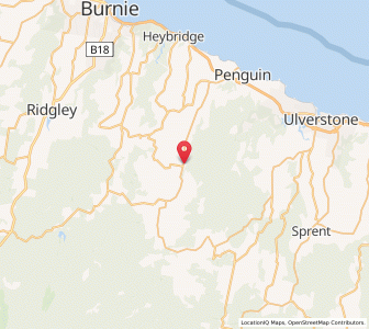 Map of Riana, TasmaniaTasmania