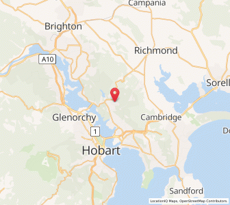 Map of Ridson Vale, TasmaniaTasmania