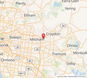 Map of Ringwood, VictoriaVictoria