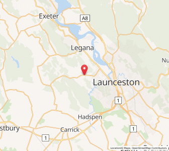 Map of Riverside, TasmaniaTasmania