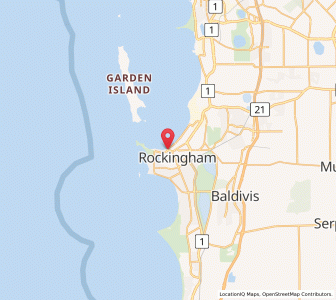 Map of Rockingham, Western Australia