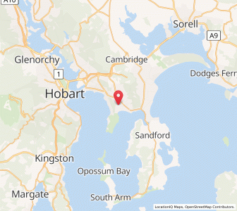 Map of Rokeby, TasmaniaTasmania