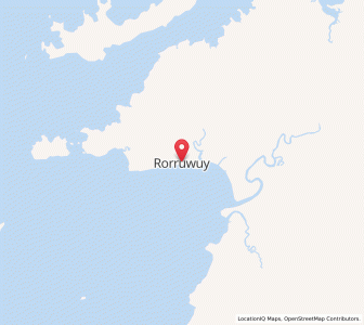 Map of Rorruwuy, Northern Territory