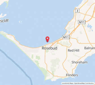 Map of Rosebud, VictoriaVictoria
