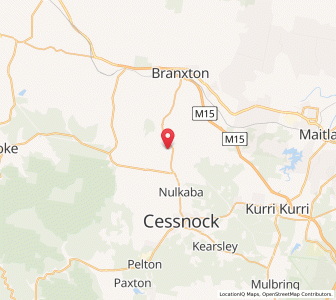 Map of Rothbury, New South Wales