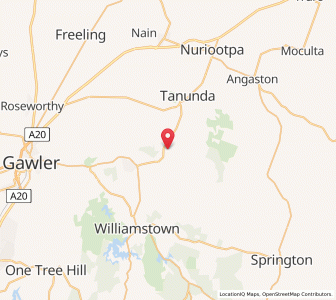 Map of Rowland Flat, South Australia