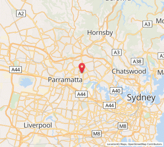 Map of Rydalmere, New South Wales