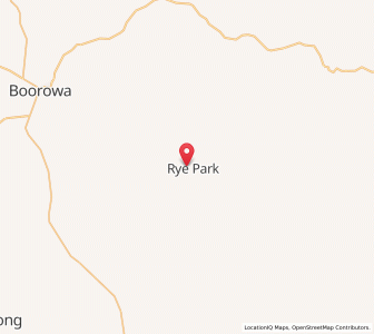 Map of Rye Park, New South Wales