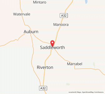 Map of Saddleworth, South Australia
