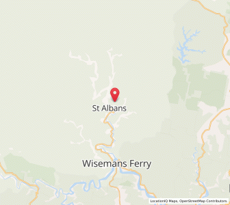 Map of Saint Albans, New South Wales