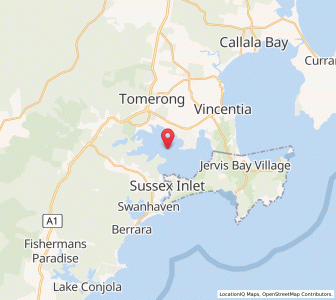 Map of Saint Georges Basin, New South Wales