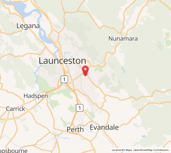 Map of Saint Leonards, TasmaniaTasmania