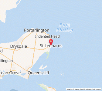 Map of Saint Leonards, VictoriaVictoria