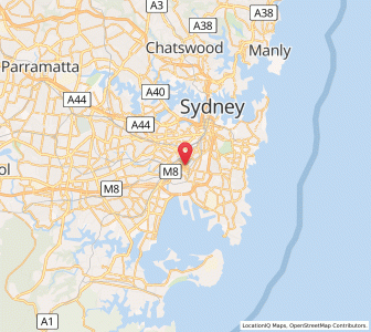 Map of Saint Peters, New South Wales