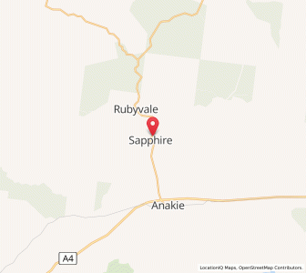 Map of Sapphire, Queensland