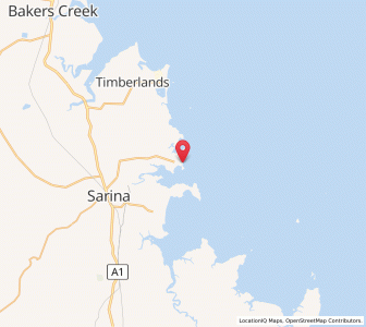 Map of Sarina Beach, Queensland