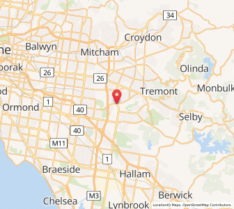 Map of Scoresby, VictoriaVictoria