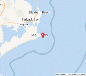 Map of Seal Rocks, New South Wales