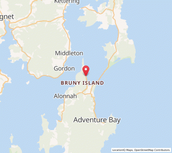Map of Simpsons Bay, TasmaniaTasmania
