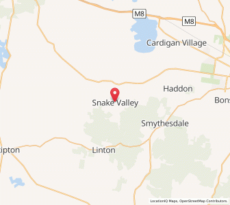 Map of Snake Valley, VictoriaVictoria